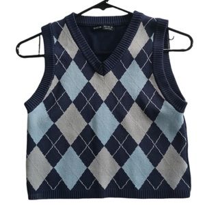 Shein Argyle Pattern Sweater Vest